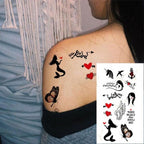 3D Butterfly Waterproof Temporary Tattoo Sticker Snake Flowers Elegant Small Popular Tattoo For Womens Mens Stevvex