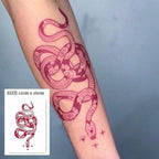 3D Butterfly Waterproof Temporary Tattoo Sticker Snake Flowers Elegant Small Popular Tattoo For Womens Mens Stevvex