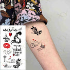3D Butterfly Waterproof Temporary Tattoo Sticker Snake Flowers Elegant Small Popular Tattoo For Womens Mens Stevvex
