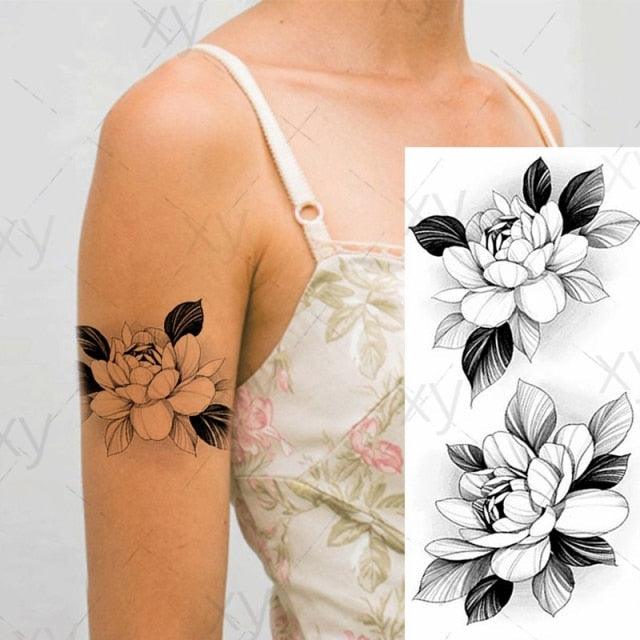 3D Butterfly Waterproof Temporary Tattoo Sticker Snake Flowers Elegant Small Popular Tattoo For Womens Mens Stevvex