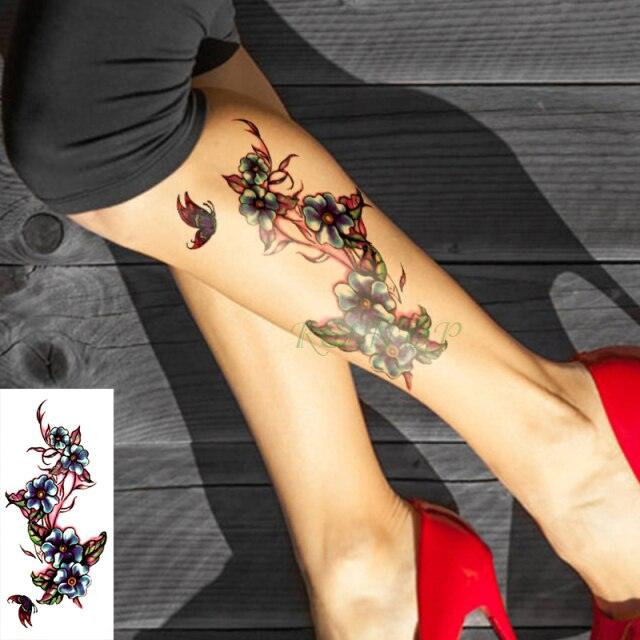 3D Butterfly Waterproof Temporary Tattoo Sticker Snake Flowers Elegant Small Popular Tattoo For Womens Mens Stevvex