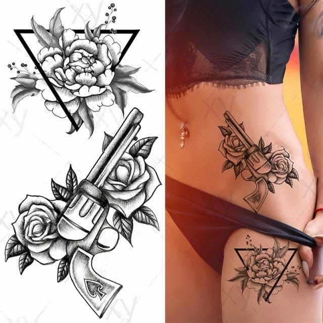 3D Butterfly Waterproof Temporary Tattoo Sticker Snake Flowers Elegant Small Popular Tattoo For Womens Mens Stevvex
