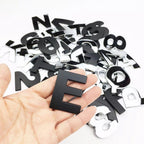 3D Car Stickers Metal Alphabet Car Letters Numbers Decal Sticker, Metal Emblem Decal Logo Trim Badge Silver Black Badge Chrome Letters Numbers Logo Car Stickers Automobiles Plastic Car Letters Number Sticker 3D Emblem Accessories Stickers Stevvex
