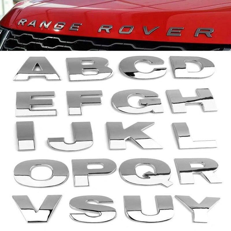 3D Car Stickers Metal Alphabet Car Letters Numbers Decal Sticker, Metal Emblem Decal Logo Trim Badge Silver Black Badge Chrome Letters Numbers Logo Car Stickers Automobiles Plastic Car Letters Number Sticker 3D Emblem Accessories Stickers Stevvex