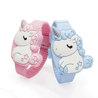 3D Childrens Watch Cute Unicorn LED Electronic Kids Watches Boys Girls Silicone Toy Wristwatches Learning Time 3D Cute Toddler Shape Clamshell Design Kids Digital Led Watch For Kids Birthday Presents Gifts Stevvex