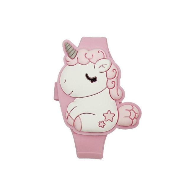 3D Childrens Watch Cute Unicorn LED Electronic Kids Watches Boys Girls Silicone Toy Wristwatches Learning Time 3D Cute Toddler Shape Clamshell Design Kids Digital Led Watch For Kids Birthday Presents Gifts Stevvex