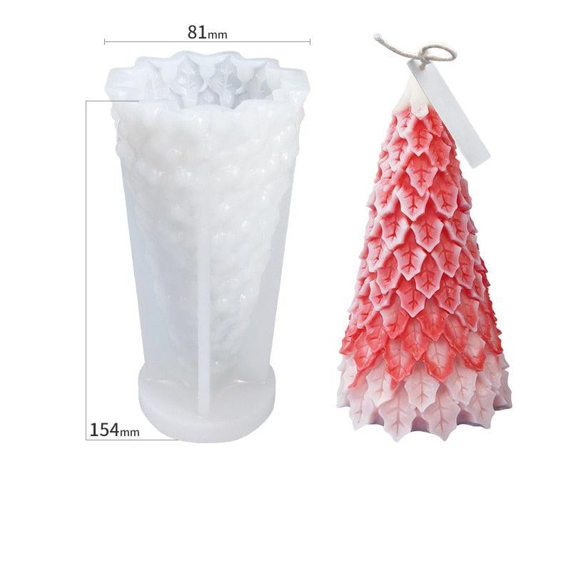 3D Christmas Candle Silicone Mold Santa Claus Christmas Tree 3D Silicone Candle Resin Mold DIY Aromatherapy Wax Candle Soap Concrete Clay Craft Cake Home Party Decor Creative DIY Scented Aromatherapy Candle Making Mold Decor Stevvex