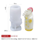3D Christmas Candle Silicone Mold Santa Claus Christmas Tree 3D Silicone Candle Resin Mold DIY Aromatherapy Wax Candle Soap Concrete Clay Craft Cake Home Party Decor Creative DIY Scented Aromatherapy Candle Making Mold Decor Stevvex