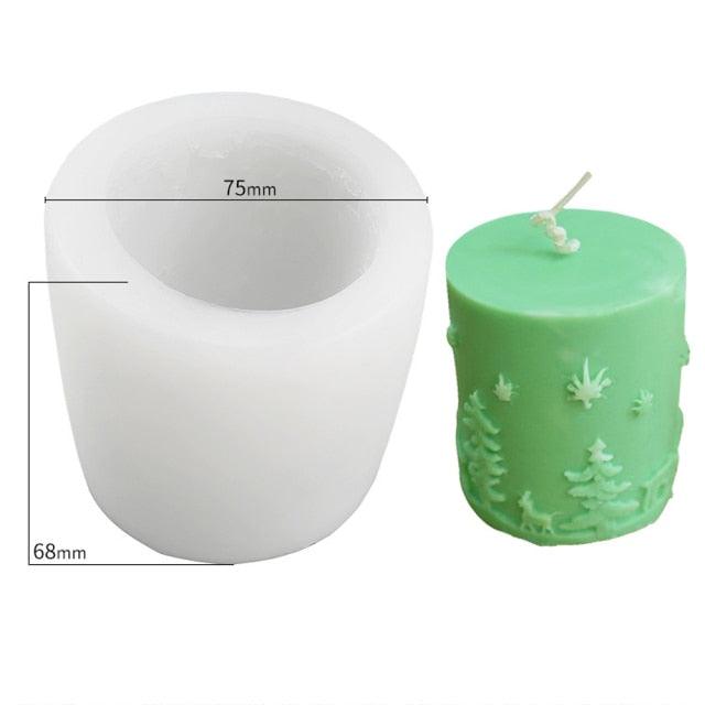 3D Christmas Tree Candle Mold DIY Scented Candle Christmas Tree Silicone Mold Candle Soap Mold Flexible Mold For Candle Making Pine Tree Molds DIY Cake Decorating Candle Silicone Mold Pine Tree Resin Soap Mold Christmas Gift Craft Home Decor Stevvex