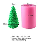 3D Christmas Tree Candle Mold DIY Scented Candle Christmas Tree Silicone Mold Candle Soap Mold Flexible Mold For Candle Making Pine Tree Molds DIY Cake Decorating Candle Silicone Mold Pine Tree Resin Soap Mold Christmas Gift Craft Home Decor Stevvex