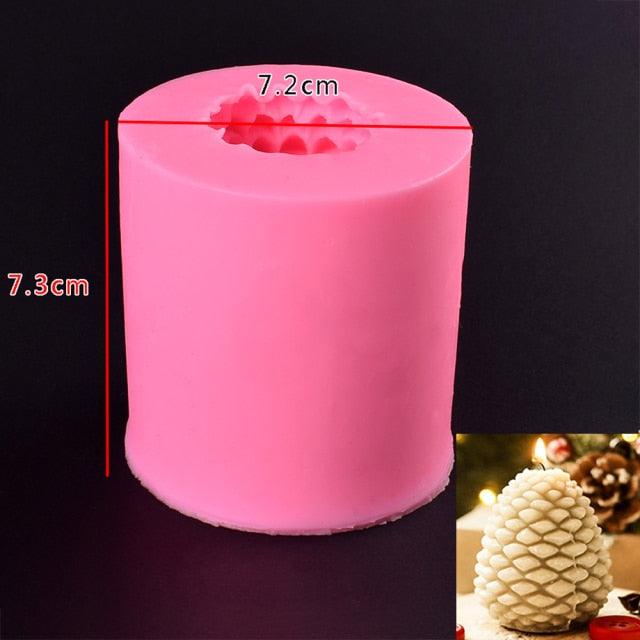 3D Christmas Tree Candle Mold DIY Scented Candle Christmas Tree Silicone Mold Candle Soap Mold Flexible Mold For Candle Making Pine Tree Molds DIY Cake Decorating Candle Silicone Mold Pine Tree Resin Soap Mold Christmas Gift Craft Home Decor Stevvex