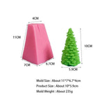 3D Christmas Tree Candle Mold DIY Scented Candle Christmas Tree Silicone Mold Candle Soap Mold Flexible Mold For Candle Making Pine Tree Molds DIY Cake Decorating Candle Silicone Mold Pine Tree Resin Soap Mold Christmas Gift Craft Home Decor Stevvex