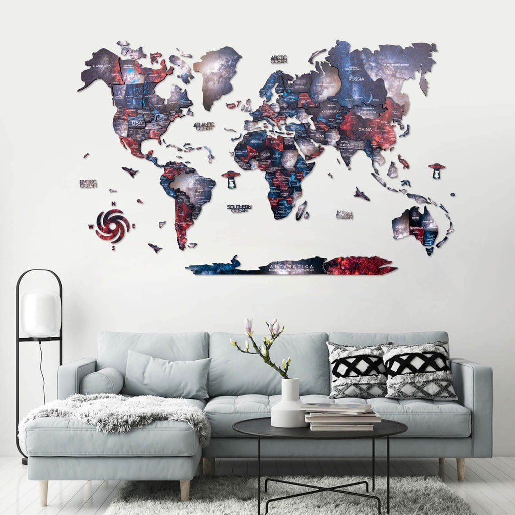 3D Wooden World Map Alcor Enjoy The Wood