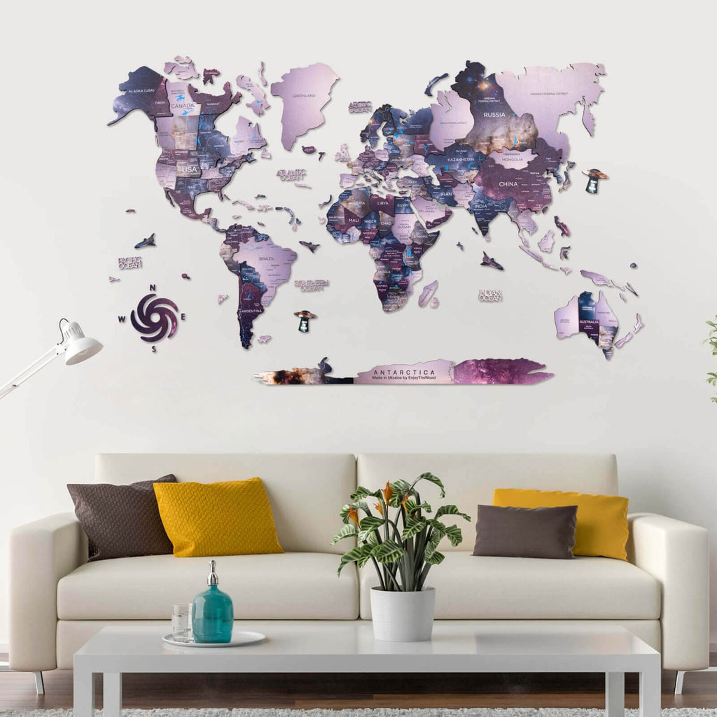 3D Wooden World Map Sirius Enjoy The Wood