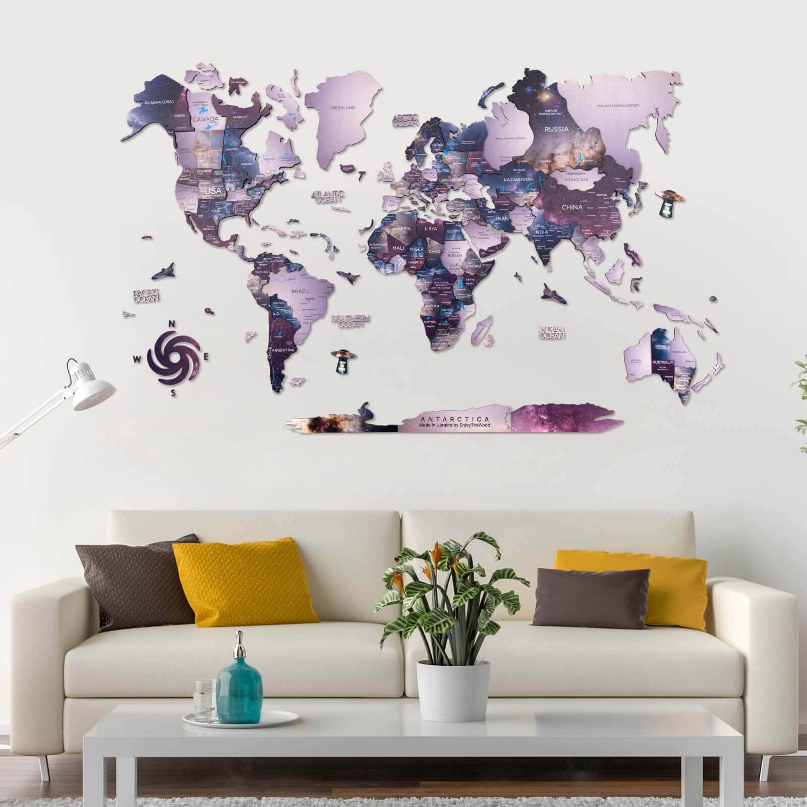3D Wooden World Map Sirius Enjoy The Wood