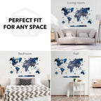 3D Luminous/Magnetic Colored Wooden World Map Space - SJB-DIAMOND ELITES