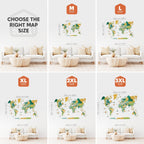 3D Wooden World Map Surface Enjoy The Wood