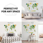 3D Wooden World Map Surface Enjoy The Wood