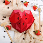 3D Diamond Love Heart Food Grade Mold Shaped Silicone With Dessert Decorating Cakes Mould For Birthday Fondant Chocolate Baking Diamond Heart Love Shape Silicone Mousse Cake Dessert Chocolate Mold Stevvex