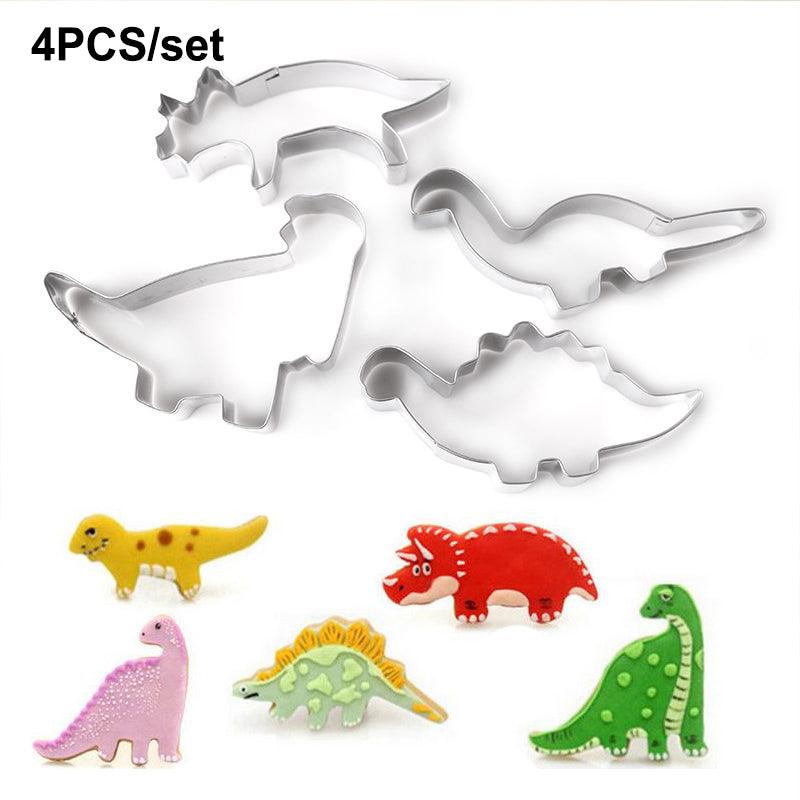 3D Dinosaur Cookie Cutters Mold Dinosaur Biscuit Cartoon Mould Sugarcraft Dessert Baking Silicone Mold For Sop Cake Decor Tool Dinosaur Fossil Cookie Making Molds Stamps For Kitchen Stevvex