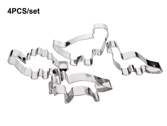 3D Dinosaur Cookie Cutters Mold Dinosaur Biscuit Cartoon Mould Sugarcraft Dessert Baking Silicone Mold For Sop Cake Decor Tool Dinosaur Fossil Cookie Making Molds Stamps For Kitchen Stevvex