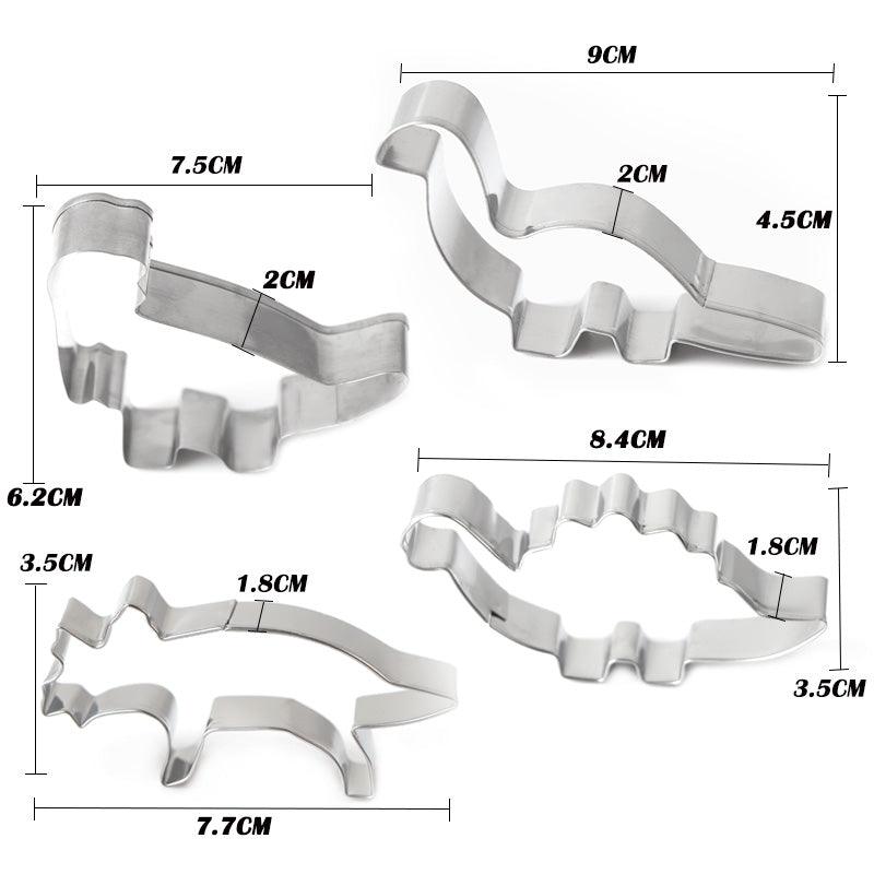 3D Dinosaur Cookie Cutters Mold Dinosaur Biscuit Cartoon Mould Sugarcraft Dessert Baking Silicone Mold For Sop Cake Decor Tool Dinosaur Fossil Cookie Making Molds Stamps For Kitchen Stevvex