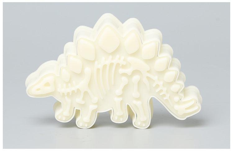 3D Dinosaur Cookie Cutters Mold Dinosaur Biscuit Cartoon Mould Sugarcraft Dessert Baking Silicone Mold For Sop Cake Decor Tool Dinosaur Fossil Cookie Making Molds Stamps For Kitchen Stevvex