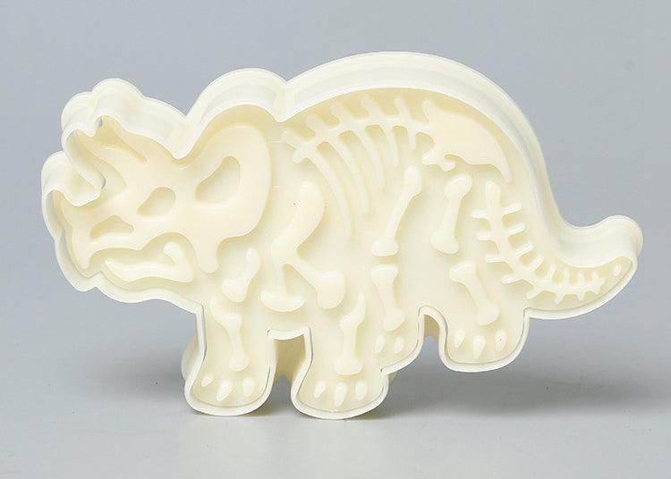 3D Dinosaur Cookie Cutters Mold Dinosaur Biscuit Cartoon Mould Sugarcraft Dessert Baking Silicone Mold For Sop Cake Decor Tool Dinosaur Fossil Cookie Making Molds Stamps For Kitchen Stevvex
