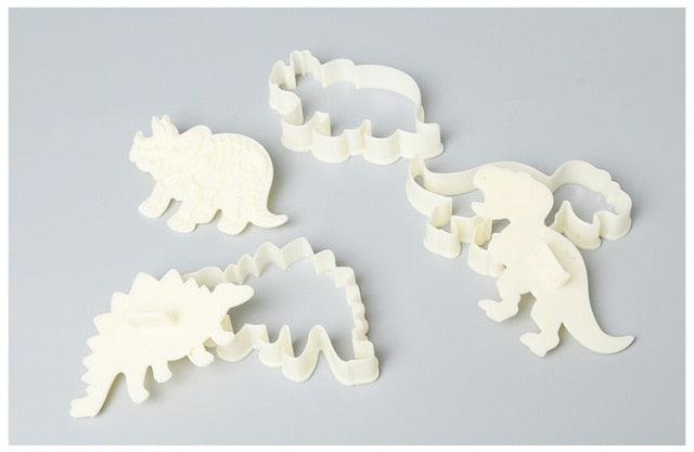 3D Dinosaur Cookie Cutters Mold Dinosaur Biscuit Cartoon Mould Sugarcraft Dessert Baking Silicone Mold For Sop Cake Decor Tool Dinosaur Fossil Cookie Making Molds Stamps For Kitchen Stevvex