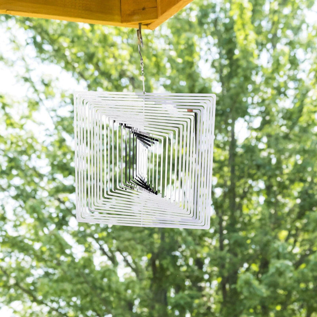 3D Drop-shaped Rotating Wind Spinner Outdoor Metal Sculptures Flowing Stainless Steel Wind Chimes Flowing-Light Effect Design Home Garden Decoration Outdoor Hanging Decor Gift Wind Spinners Mirrored Patio Wind Chime Yard Decor Stevvex