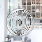 3D Drop-shaped Rotating Wind Spinner Outdoor Metal Sculptures Flowing Stainless Steel Wind Chimes Flowing-Light Effect Design Home Garden Decoration Outdoor Hanging Decor Gift Wind Spinners Mirrored Patio Wind Chime Yard Decor Stevvex