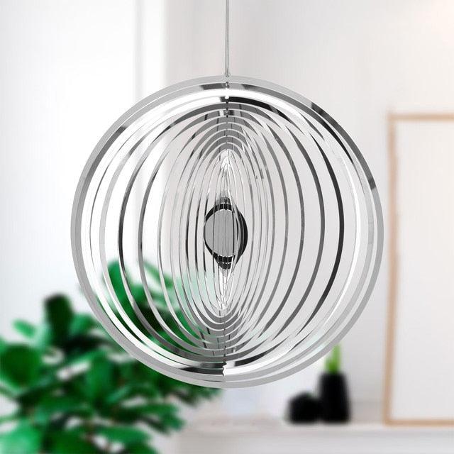3D Drop-shaped Rotating Wind Spinner Outdoor Metal Sculptures Flowing Stainless Steel Wind Chimes Flowing-Light Effect Design Home Garden Decoration Outdoor Hanging Decor Gift Wind Spinners Mirrored Patio Wind Chime Yard Decor Stevvex