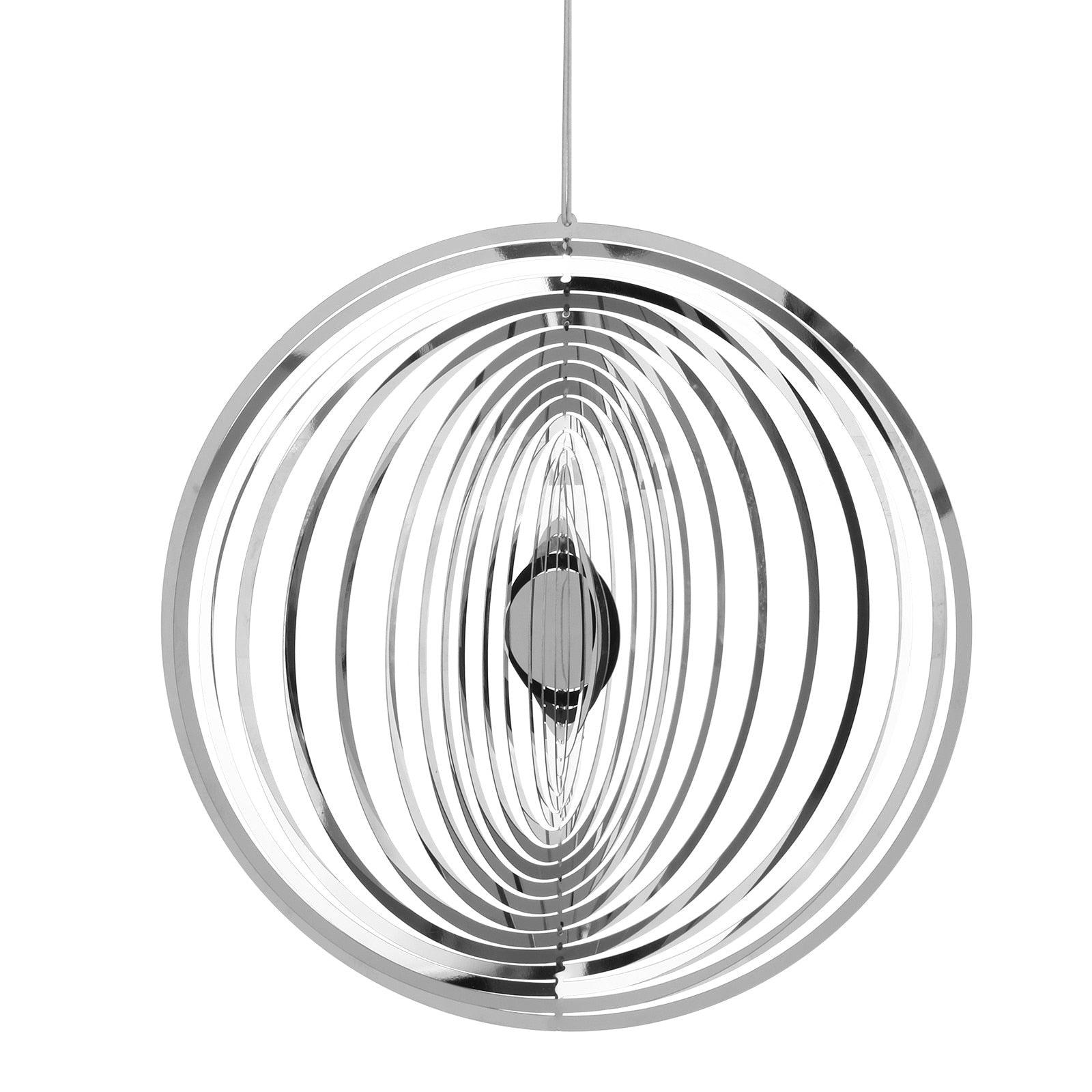 3D Drop-shaped Rotating Wind Spinner Outdoor Metal Sculptures Flowing Stainless Steel Wind Chimes Flowing-Light Effect Design Home Garden Decoration Outdoor Hanging Decor Gift Wind Spinners Mirrored Patio Wind Chime Yard Decor Stevvex