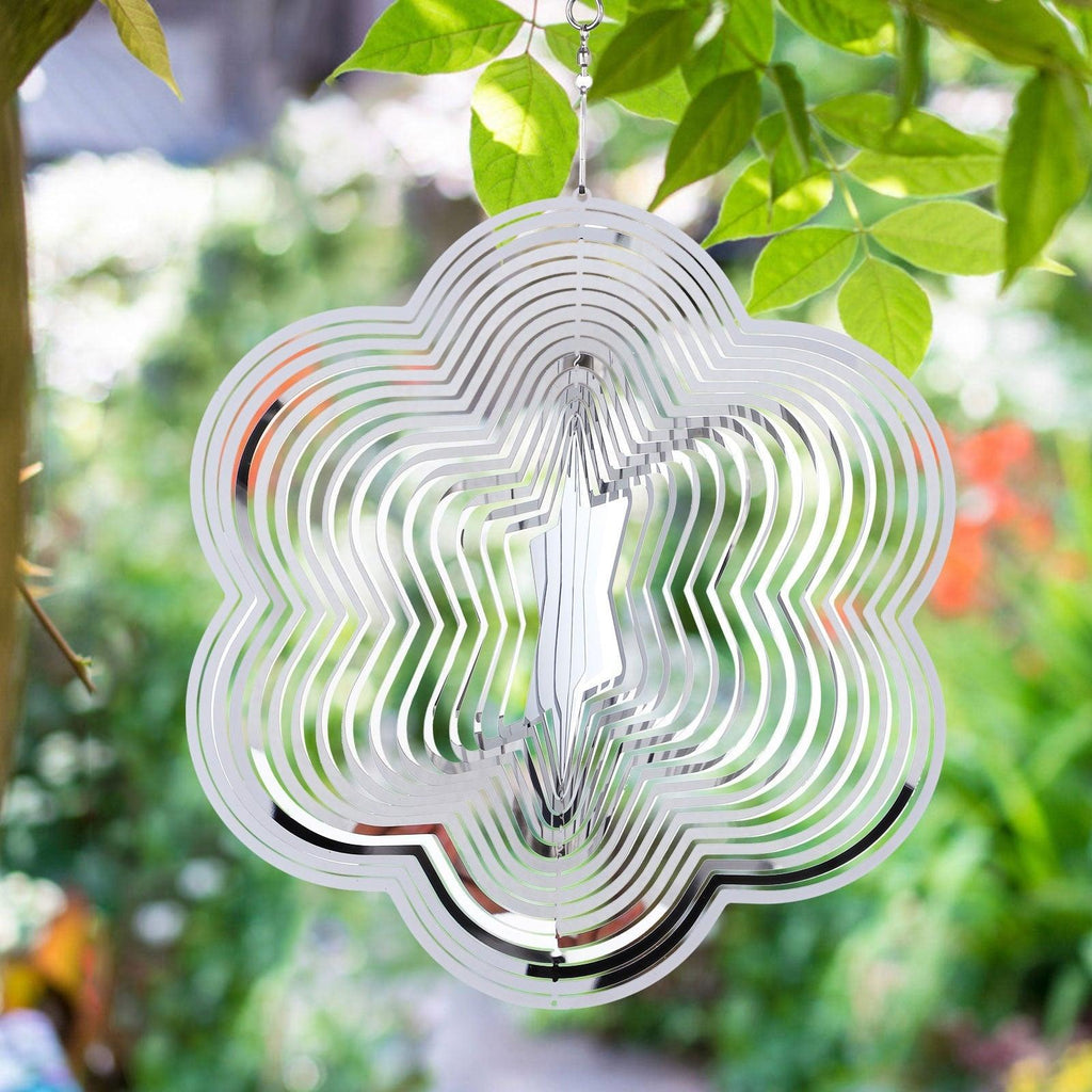 3D Drop-shaped Rotating Wind Spinner Outdoor Metal Sculptures Flowing Stainless Steel Wind Chimes Flowing-Light Effect Design Home Garden Decoration Outdoor Hanging Decor Gift Wind Spinners Mirrored Patio Wind Chime Yard Decor Stevvex