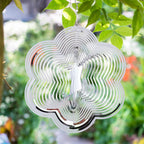 3D Drop-shaped Rotating Wind Spinner Outdoor Metal Sculptures Flowing Stainless Steel Wind Chimes Flowing-Light Effect Design Home Garden Decoration Outdoor Hanging Decor Gift Wind Spinners Mirrored Patio Wind Chime Yard Decor Stevvex