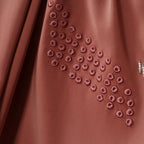 3D Embroidery Abaya With Geometric Beads. 3D Embroidered Open Abaya (MOA085)
