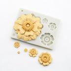 3D Flower Shape Silicone Mold Chocolate Sugar Cookies Chocolate Mould Cake Lace Decoration Clay Mold Kitchen Baking Tool Fondant Molds Mini Flower Mold Non-stick Silicone Molds For Cake Decorating Stevvex