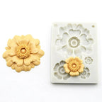3D Flower Shape Silicone Mold Chocolate Sugar Cookies Chocolate Mould Cake Lace Decoration Clay Mold Kitchen Baking Tool Fondant Molds Mini Flower Mold Non-stick Silicone Molds For Cake Decorating Stevvex