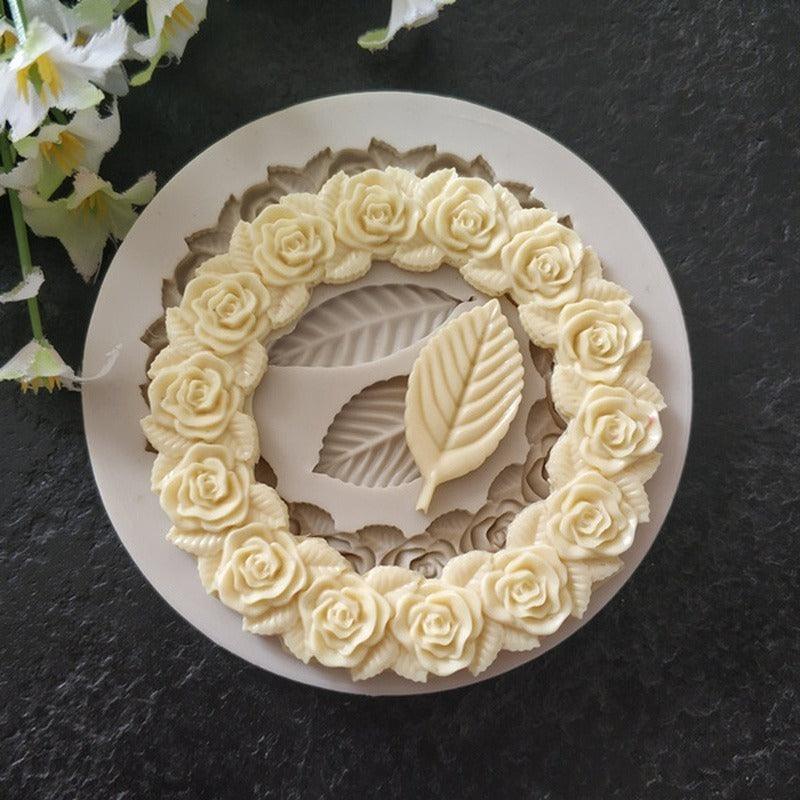3D Flower Silicone Mold Sugar Paste Fondant Cake Decor Tool Chocolate Cake Candy Fence Shaped Mold Baking Cake Moulds Mini Sizes Roses Flower Fondant Candy Silicone Mold Stevvex