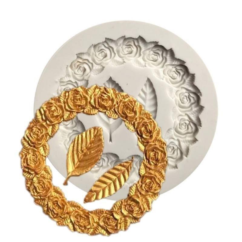 3D Flower Silicone Mold Sugar Paste Fondant Cake Decor Tool Chocolate Cake Candy Fence Shaped Mold Baking Cake Moulds Mini Sizes Roses Flower Fondant Candy Silicone Mold Stevvex