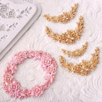3D Flower Silicone Mold Sugar Paste Fondant Cake Decor Tool Chocolate Cake Candy Fence Shaped Mold Baking Cake Moulds Mini Sizes Roses Flower Fondant Candy Silicone Mold Stevvex
