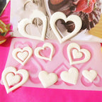 3D Heart Shape Chocolate Silicone Mold Cookie Wedding Cake Toppers Tools Heart Shaped Silicone Mold Resin Soft Candy Chocolate Jelly Gummy Ice Beautiful Valentines Heart Shaped Mold Stevvex