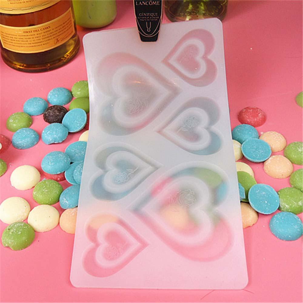 3D Heart Shape Chocolate Silicone Mold Cookie Wedding Cake Toppers Tools Heart Shaped Silicone Mold Resin Soft Candy Chocolate Jelly Gummy Ice Beautiful Valentines Heart Shaped Mold Stevvex