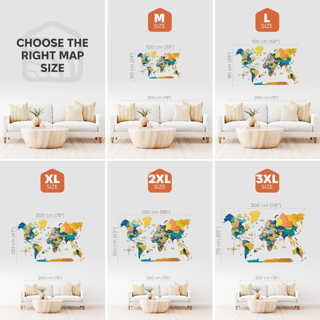 3D Wooden World Map Indie Enjoy The Wood