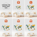 3D Wooden World Map Indie Enjoy The Wood