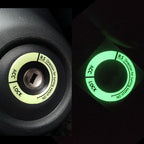3D Key Ring Sticker Engine Start Push Button Switch Ring Cover Trim Luminous Ignition Switch Cover Car Styling Circle Light Decoration for Auto Motorcycle Universal Ignition Start Stop Button Luminous Ring Cover Trim Compatible Stevvex