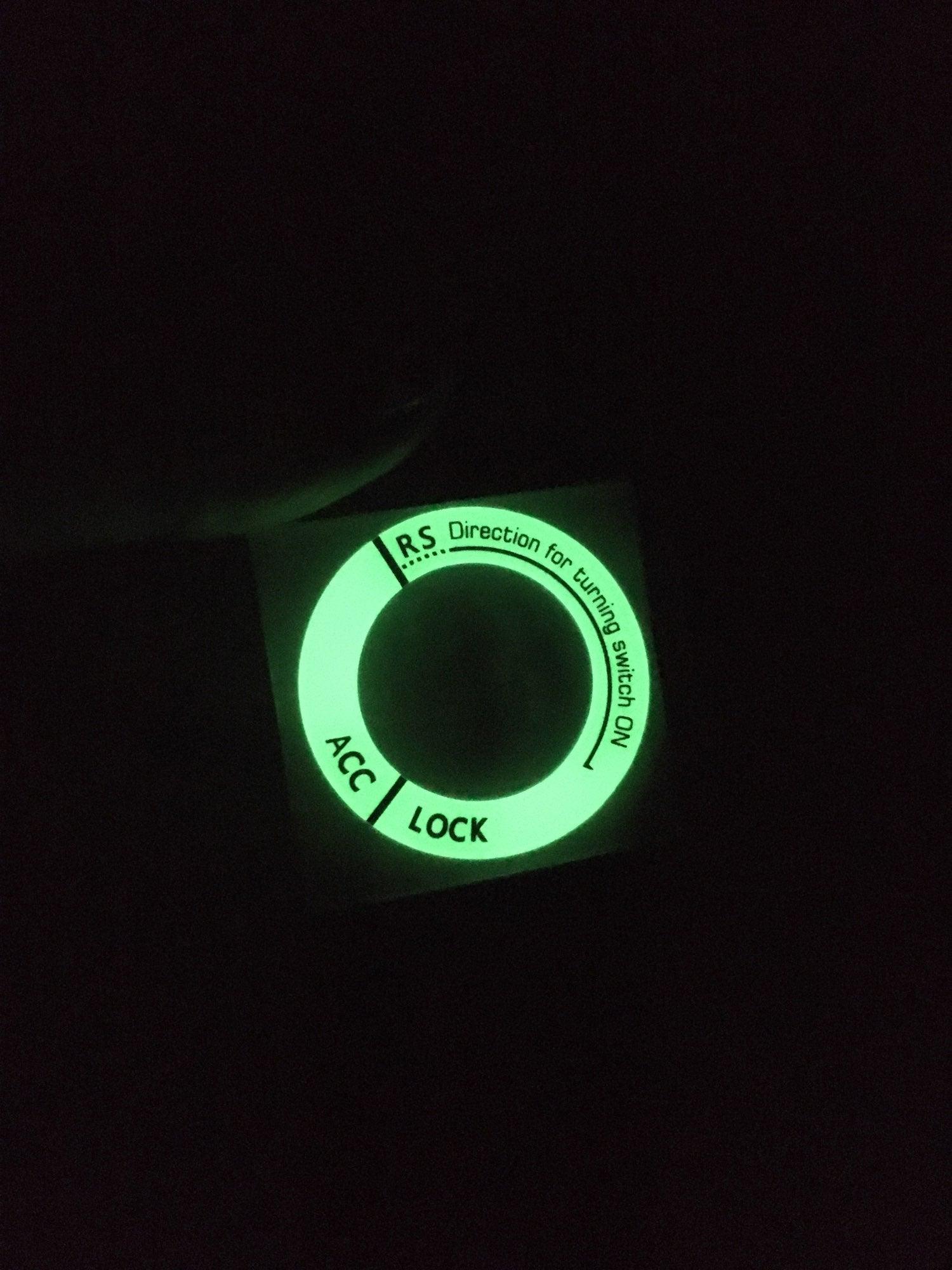 3D Key Ring Sticker Engine Start Push Button Switch Ring Cover Trim Luminous Ignition Switch Cover Car Styling Circle Light Decoration for Auto Motorcycle Universal Ignition Start Stop Button Luminous Ring Cover Trim Compatible Stevvex