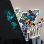 3D LED / LUMINOUS Wooden World Map 3.0 Ocean - SJB-DIAMOND ELITES