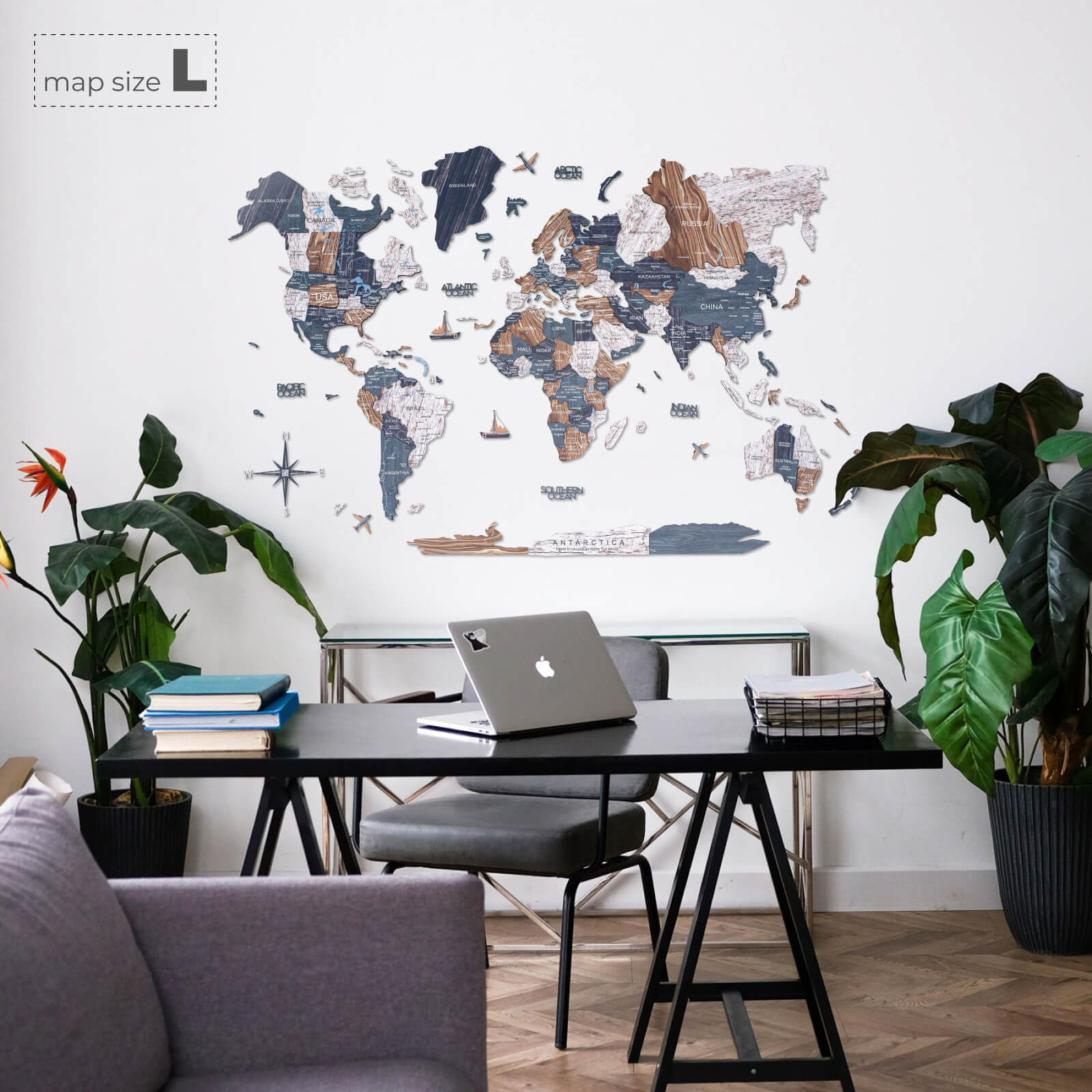3D Wooden World Map Mystery Enjoy The Wood