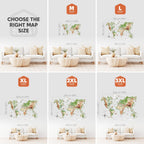 3D Luminous/Magnetic Colored Wooden World Map Physical - SJB-DIAMOND ELITES